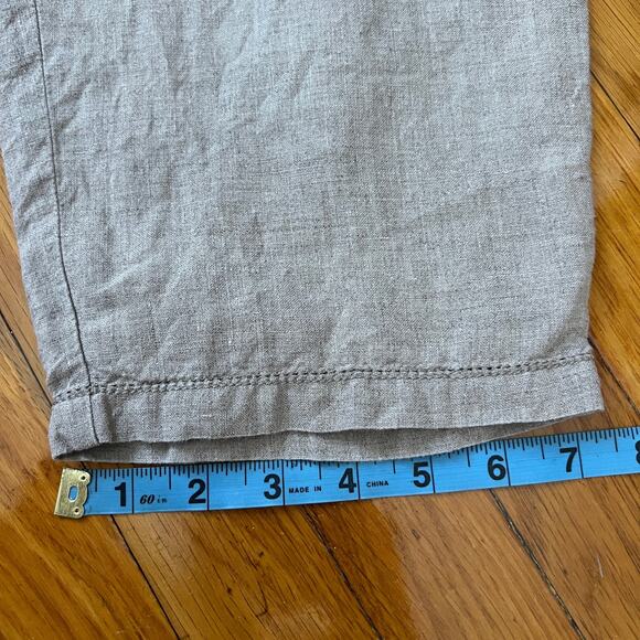 Eileen Fisher Cropped Linen Pants Size M - Picture 10 of 10